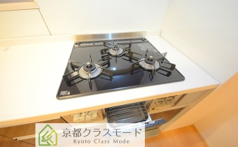 グリル付き3口ガスシステムキッチン