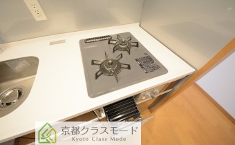 グリル付き2口ガスシステムキッチン