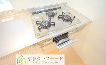 グリル付き3口ガスシステムキッチン