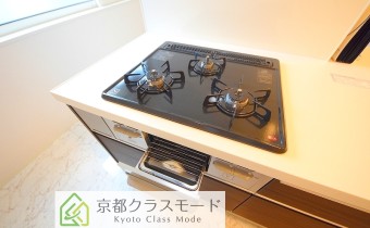 グリル付き3口ガスシステムキッチン