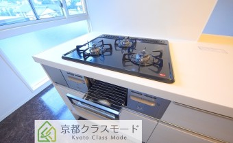 3口ガスコンロ（グリル付）