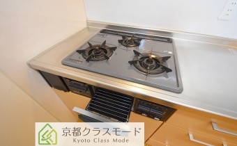 3口ガスコンロ（グリル付き）