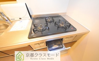 3口ガスコンロ(グリル付き)