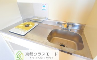 １口ガスコンロ付き