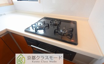 3口ガスコンロ（グリル付き）