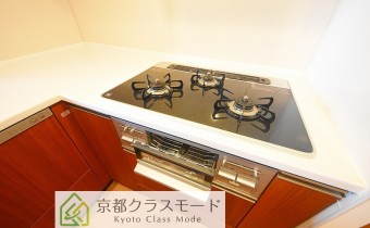3口ガスコンロ（グリル付き）