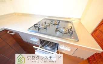 グリル付き3口ガスシステムキッチン