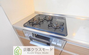3口ガスコンロ(グリル付き)