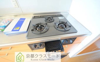 3口ガスコンロ(グリル付き)