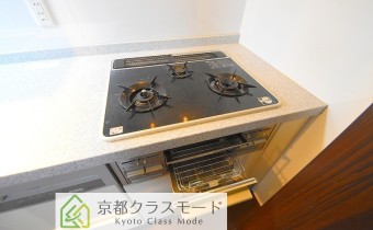 3口ガスコンロ(グリル付き)