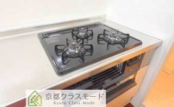 3口ガスコンロ(グリル付き)