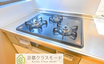 3口ガスコンロ（グリル付き）
