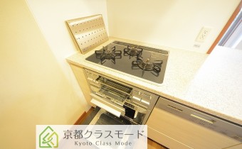 3口ガスコンロ(グリル付き）