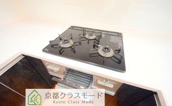 3口ガスキッチン(グリル付き)