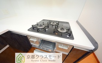 3口ガスコンロ(グリル付)