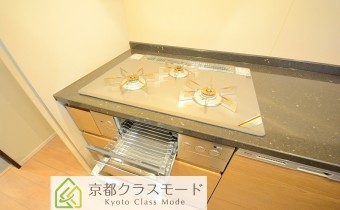 3口ガスコンロ(グリル付き)
