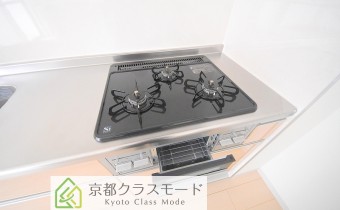 3口ガスコンロ(グリル付き)