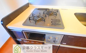 2口ガスコンロ(グリル付き)