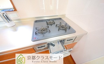 3口ガスコンロ(グリル付き)