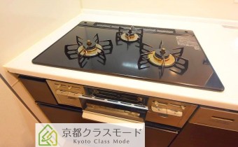 3口ガスコンロ（グリル付き）
