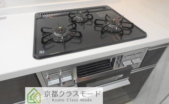 3口ガスコンロ（グリル付き）