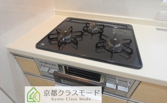 3口ガスコンロ（グリル付）