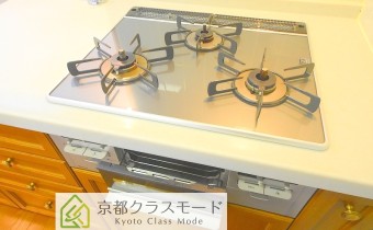 3口ガスコンロ（グリル付）