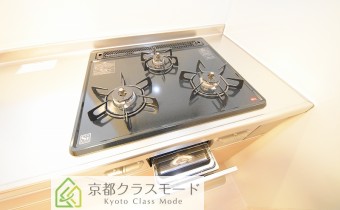 3口ガスコンロ(グリル付き)
