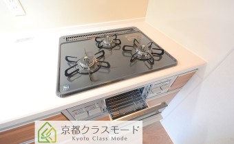 3口ガスコンロ(グリル付き)