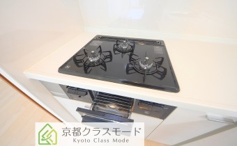 3口ガスコンロ(グリル付き)
