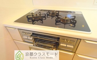 3口ガスコンロ(グリル付き)