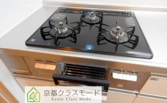 3口ガスコンロ（グリル付）
