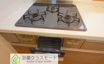 3口ガスコンロ（グリル付）