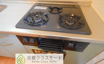 3口ガスコンロ（グリル付き）