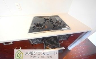 3口ガスコンロ(グリル付き)