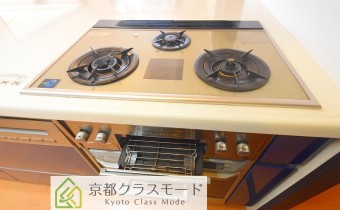 3口ガスコンロ（グリル付き）