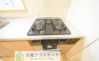 3口ガスコンロ(グリル付き)