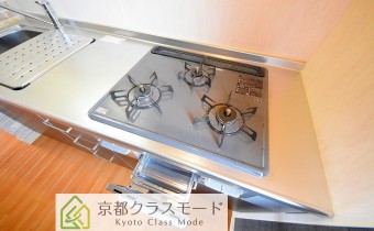 3口ガスコンロ（グリル付）