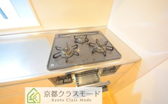 3口ガスコンロ(グリル付き)