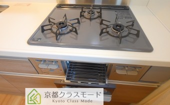 3口ガスコンロ（グリル付き）