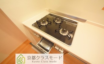 3口ガスコンロ（グリル付き）