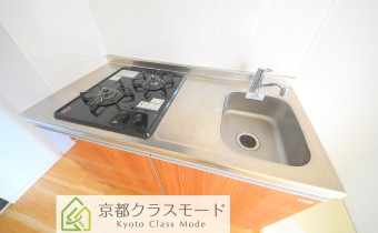 2口ガスコンロ＆シンク