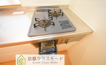 2口ガスコンロ(グリル付き)