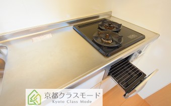 2口ガスコンロ(グリル付)