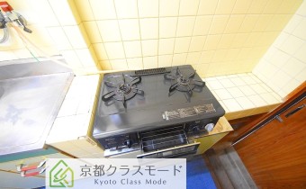 2口ガスコンロ(グリル付き)