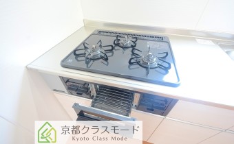 3口ガスコンロ(グリル付き)