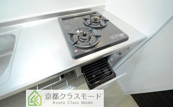 2口ガスコンロ（グリル付き）