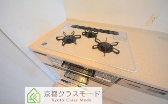 3口ガスコンロ(グリル付き)