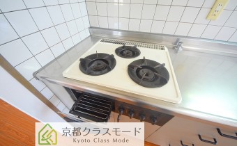 3口ガスコンロ(グリル付き)