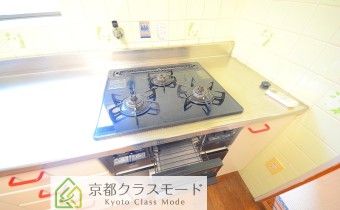 3口ガスコンロ(グリル付き)